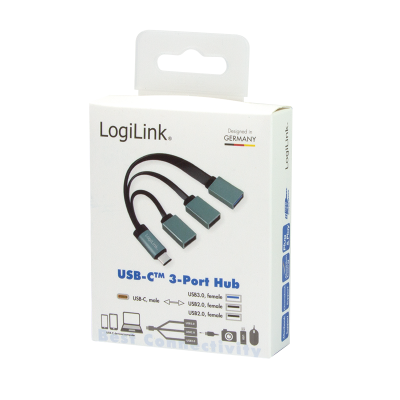LOGILINK USB-C HUB, 2X USB 2.0 AF + 1X USB 3.0 AF