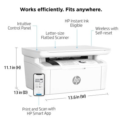 HP LaserJet MFP M140w Printer Laser A4 600 x 600 DPI 20 ppm Wi-Fi