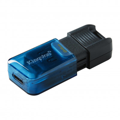 Kingston Technology DataTraveler 80 USB flash drive 64 GB USB Type-C 3.2 Gen 1 (3.1 Gen 1) Black, Blue