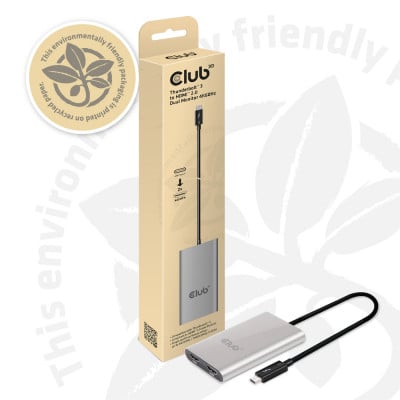 CLUB3D CSV-1574 répartiteur vidéo 2x HDMI